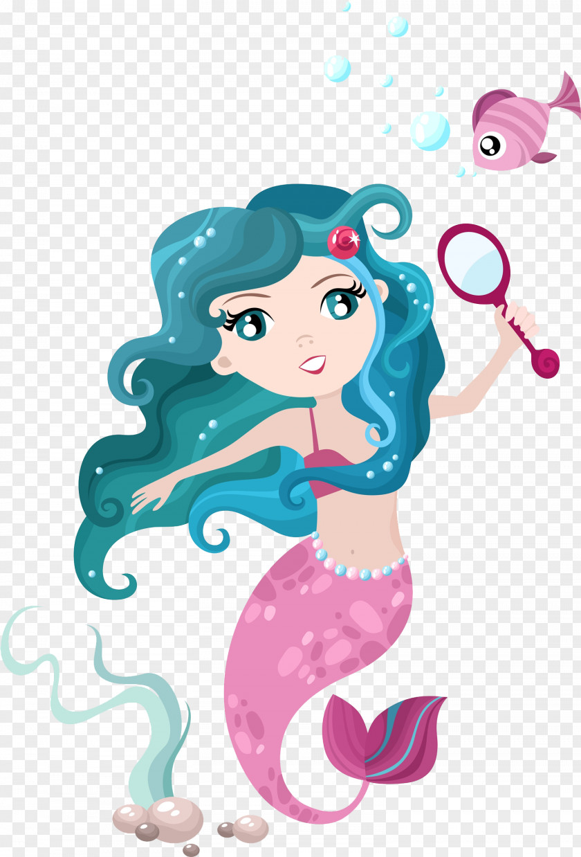 A Mermaid With Magnifying Glass Royalty-free Illustration PNG