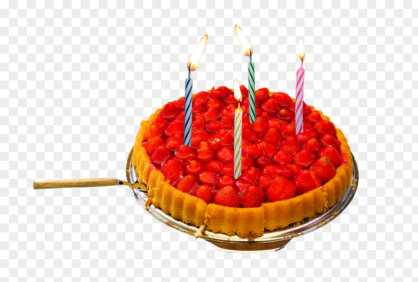 Birthday Child Strawberry Cake PNG
