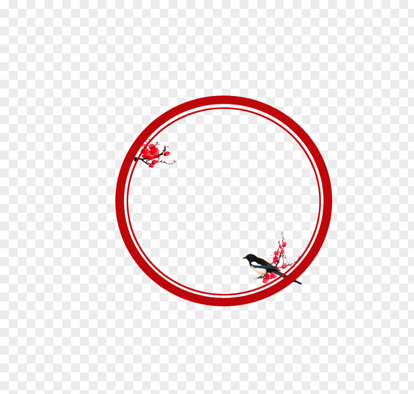 Red Classical Circle Computer File PNG