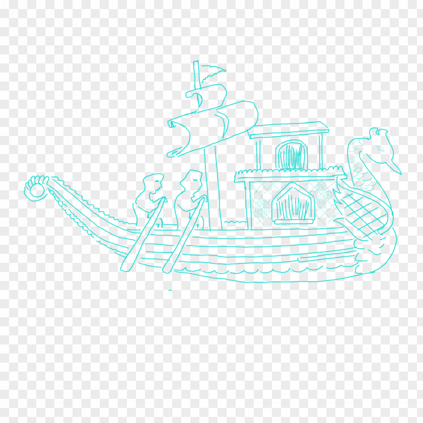 Cartoon Boat Drawing Sketch Illustration Line Art Graphics Product Design PNG