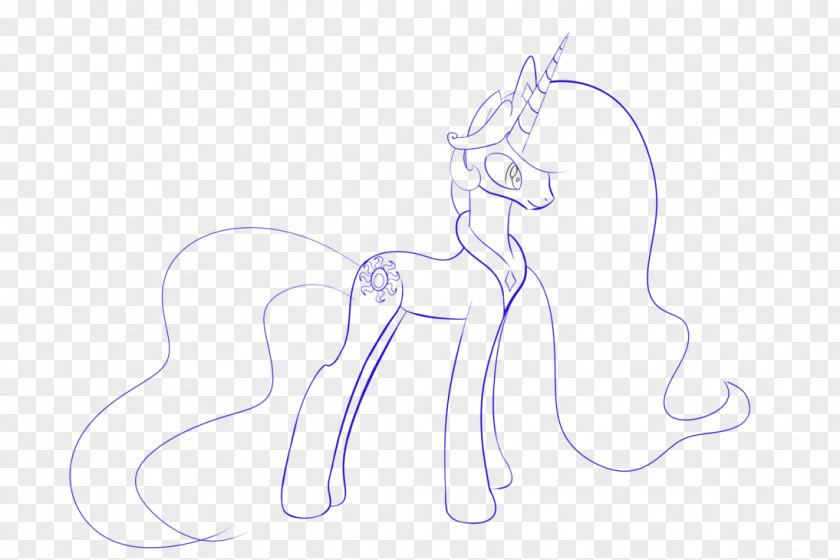 How To Draw Princess Celestia Mane Sketch Illustration Design Graphics PNG