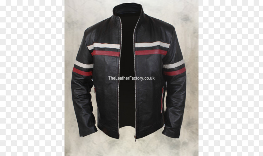 Leather Jacket Motorcycle Zipper Coat PNG