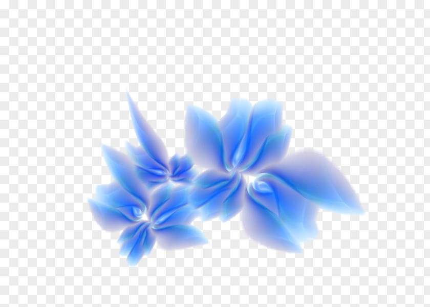 Blue Flower Desktop Wallpaper Three-dimensional Space Display Resolution 4K PNG