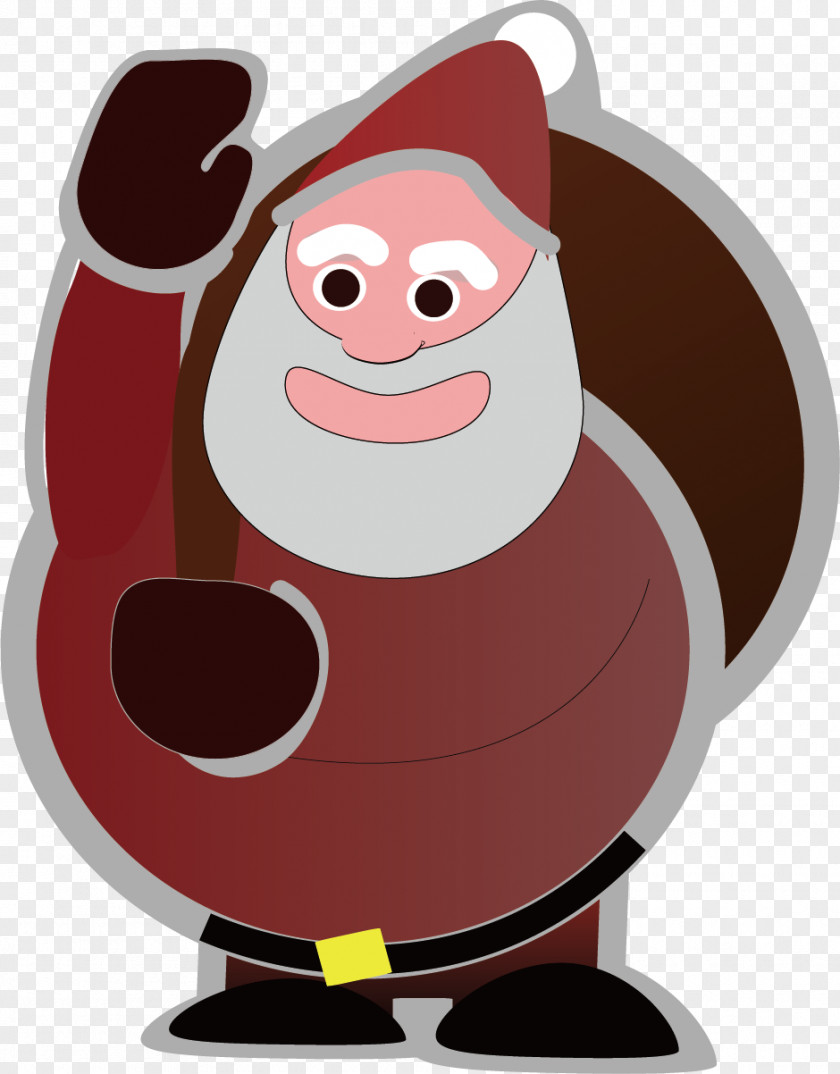 Cartoon Santa Claus Vector Material Suit Christmas Gift Illustration PNG