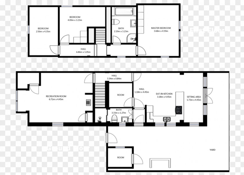 Cottage Floor Plan Drawing PNG