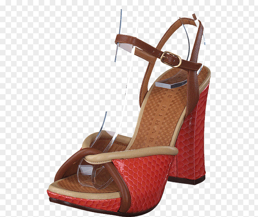 Sandal High-heeled Shoe Beige Brown PNG