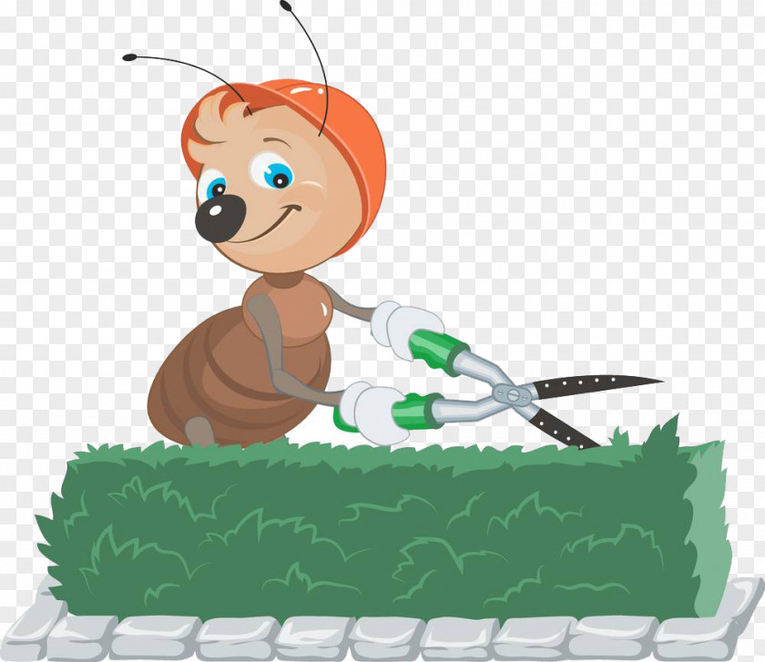 Ant Fixing Grass Royalty-free Photography Illustration PNG