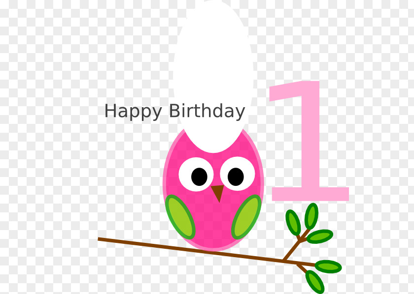 First Birthday Owl Clip Art PNG
