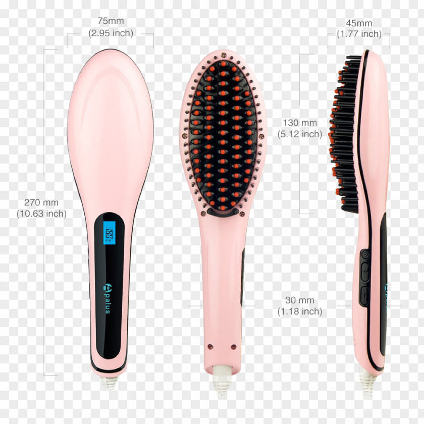 Hair Straightener Iron Hairbrush Ceramic Comb PNG