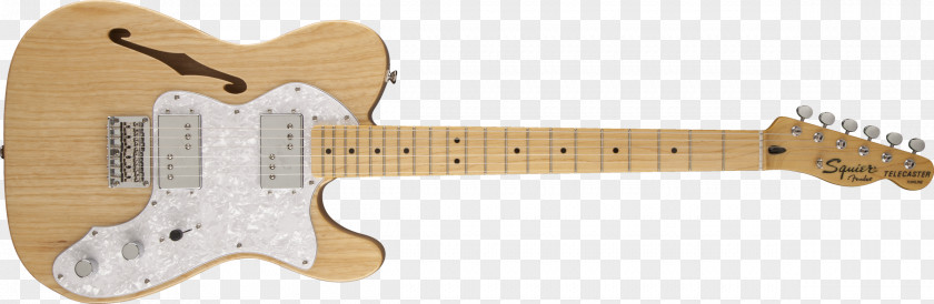 Modified Fender Telecaster Thinline Squier Guitar Wide Range PNG