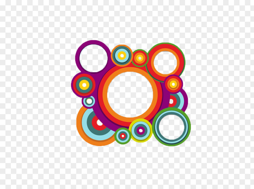 Multi-colored Circle Border Shape Geometry Color PNG