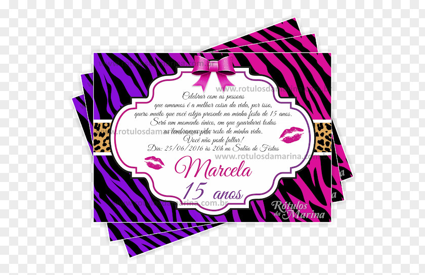 Party Label Convite Fashion Pink PNG