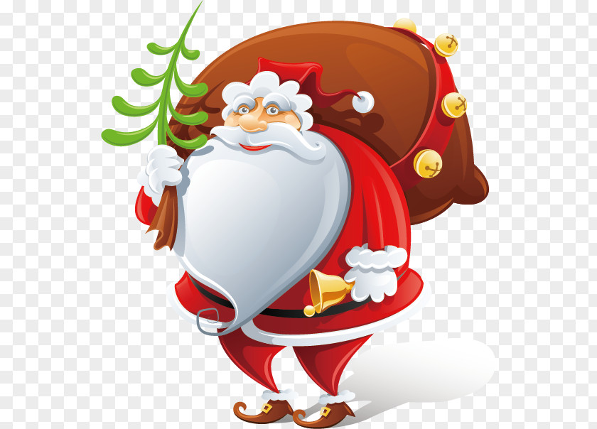Santa Claus Reindeer Christmas Silhouette Illustration PNG