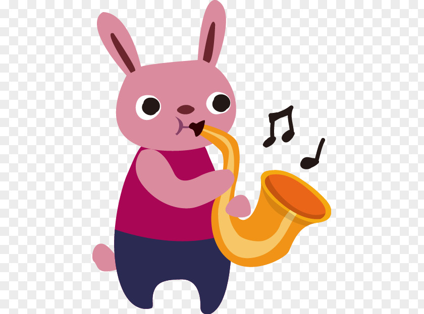 Cartoon Rabbit Pattern Trumpet Electone Yamaha Corporation Stock Illustration PNG