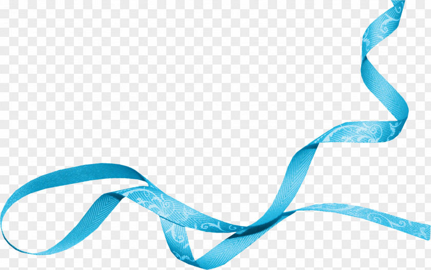Floating Blue Ribbon PNG