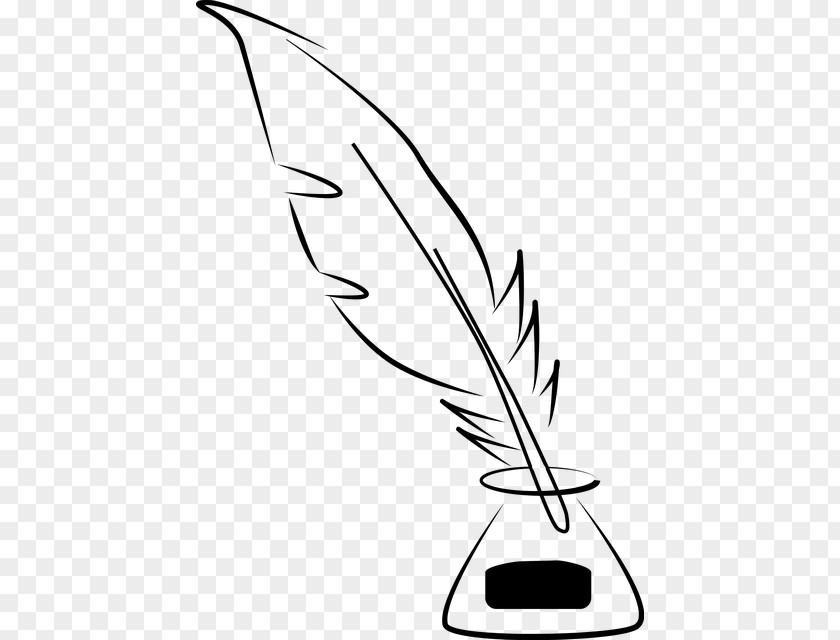 Pen Quill Paper Inkwell Clip Art PNG