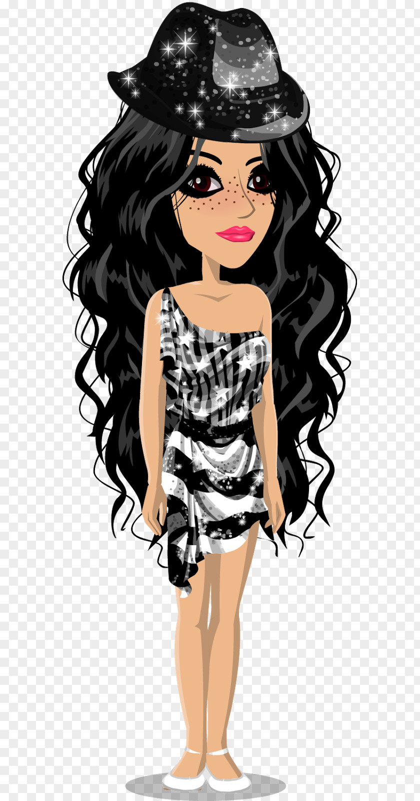 Sc Msp MovieStarPlanet Game Black Hair Banja Luka PNG