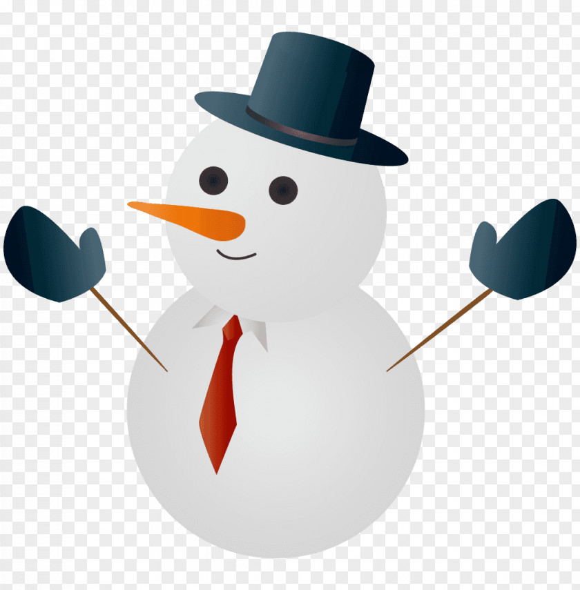 Snowman Hat Illustration Christmas Day Design PNG