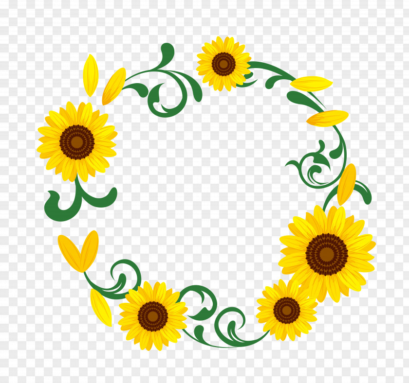 Sunflower Garland Common Download Illustration PNG
