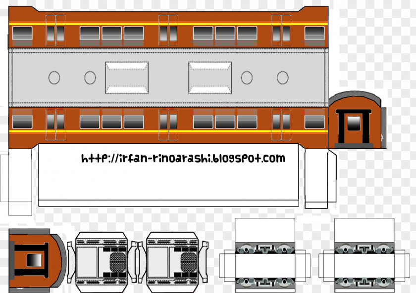 Train Paper Model Kereta Commuter Indonesia Locomotive PNG