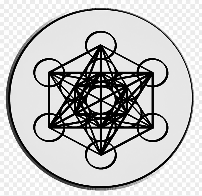 Metatron Metatron's Cube Sacred Geometry Art Overlapping Circles Grid PNG