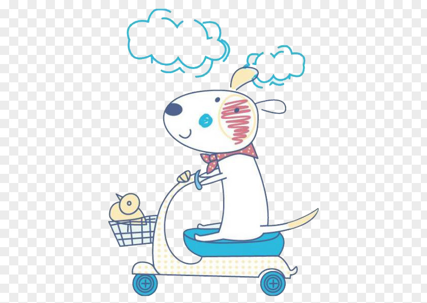 Open Electric Car Puppy Dog Cuteness PNG