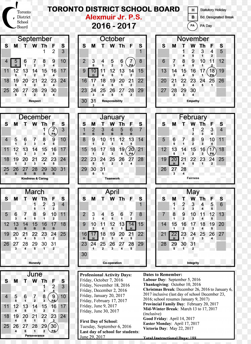 School Toronto District Board Alexmuir Junior Public Calendar Brant Haldimand Norfolk Catholic PNG