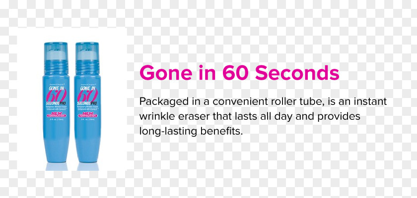 60 Seconds Timer Brand AminoGenesis Gone In Sixty Instant Wrinkle Eraser Font PNG