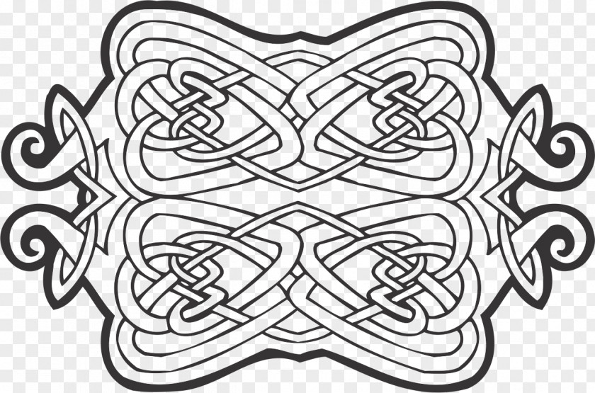 Celtic Ornament Symmetry Pattern Visual Arts Line Art Illustration PNG