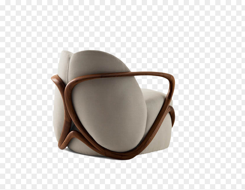 Creative White Sofa Chair Upholstery Velvet Textile Padding PNG