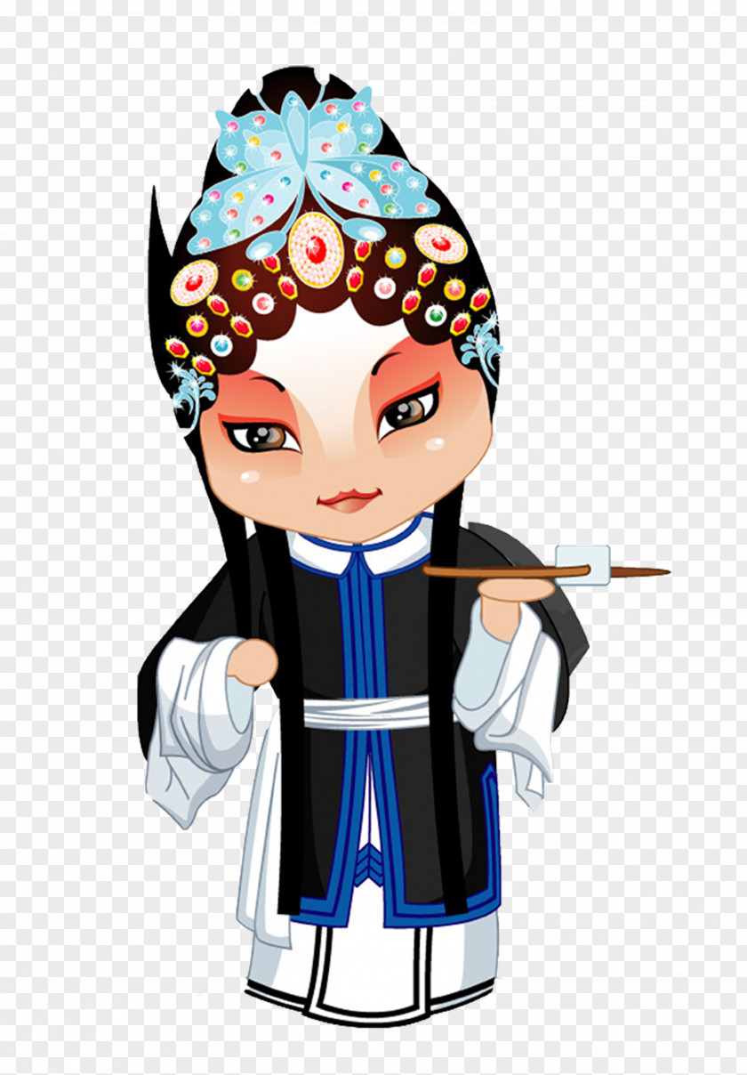 Opera Characters Beijing Peking Cartoon Chinese PNG