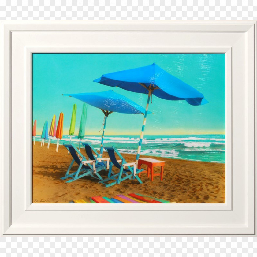 Beach Umbrella Picture Frames Canvas Print Art.com Poster PNG