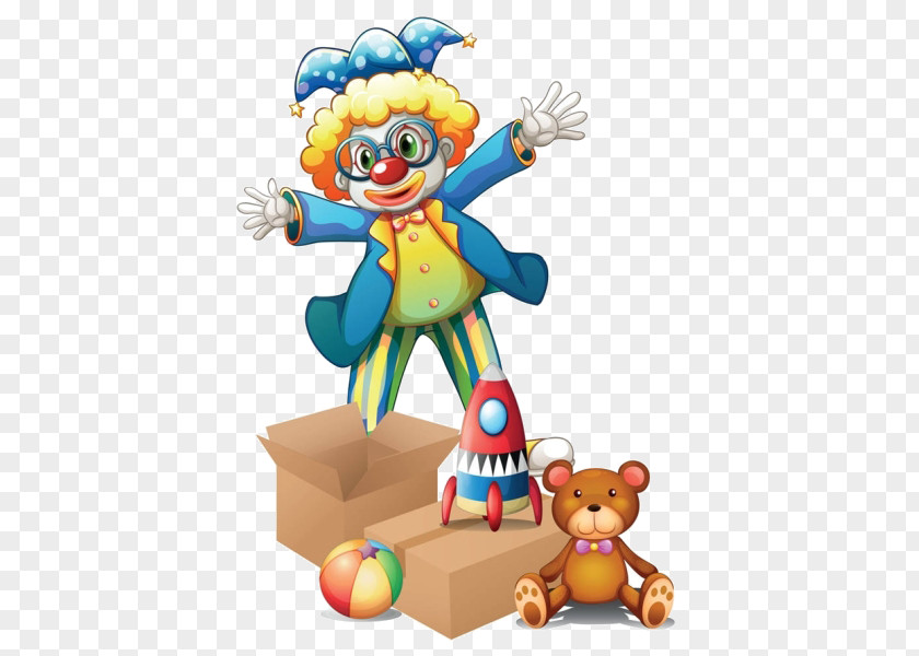 Cartoon Clown Toys Circus Happy Birthday To You Clip Art PNG