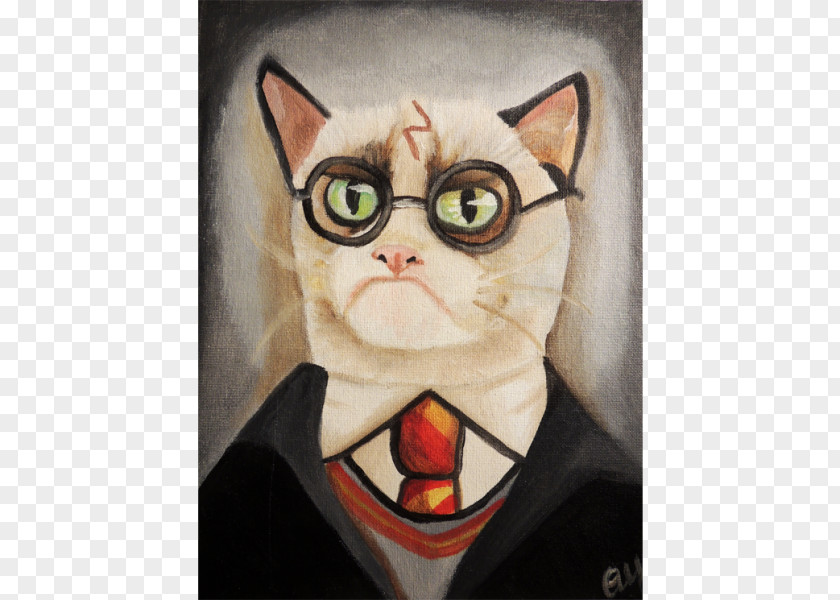 Cat Glasses Character Fiction PNG