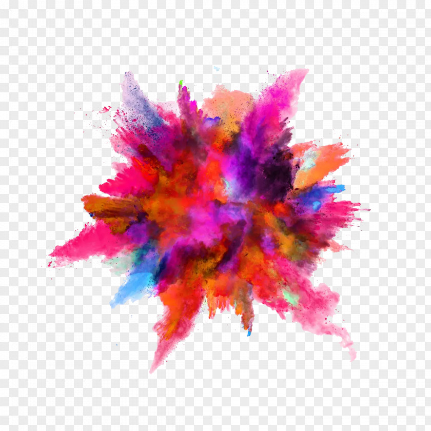 Ink-like Color Powder Explosion Dust Stock Photography PNG