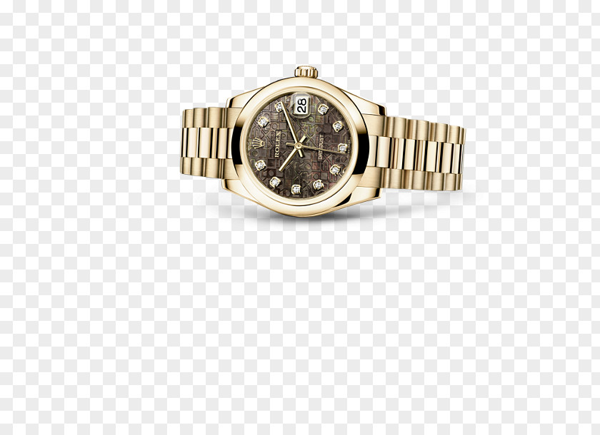 Rolex Datejust Watch Gold Oyster Perpetual PNG