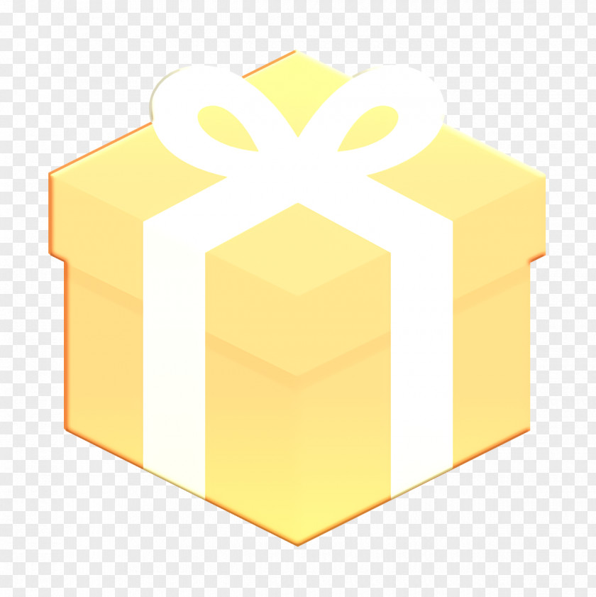 Symmetry Yellow Gift Icon Basic Flat Icons PNG