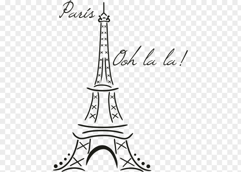 Tour Eiffel Tower Drawing Wall Decal PNG