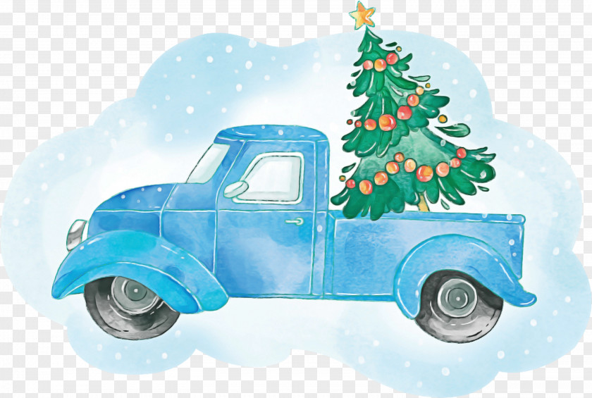 Christmas Tree Car PNG