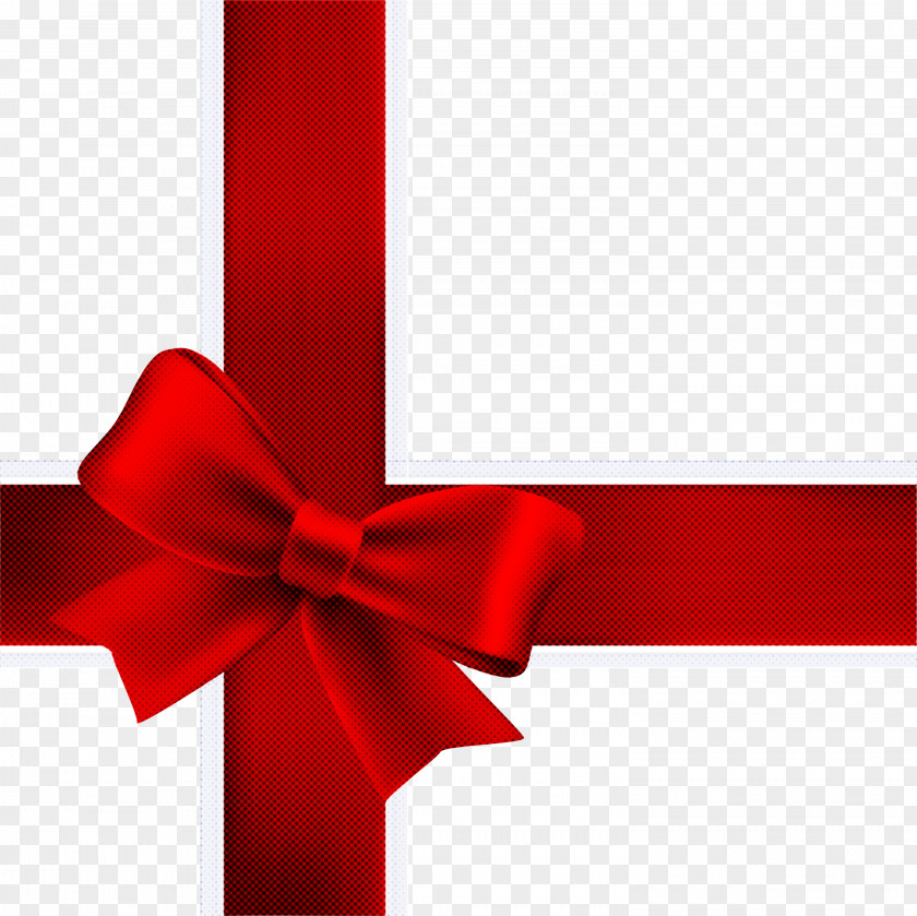 Red Ribbon Present Gift Wrapping Material Property PNG