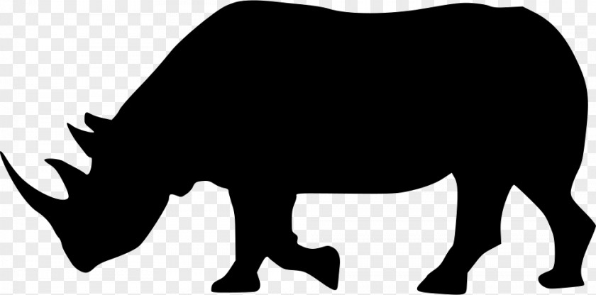 Silhouette Cattle Wildlife White Clip Art PNG