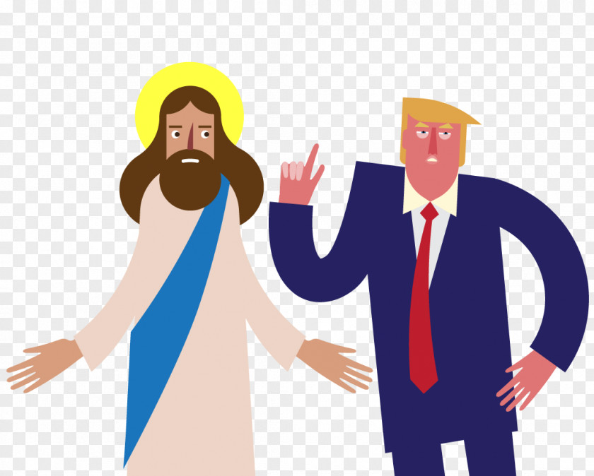 Trump Cartoon Animation Depiction Of Jesus Television Special God Prayer PNG