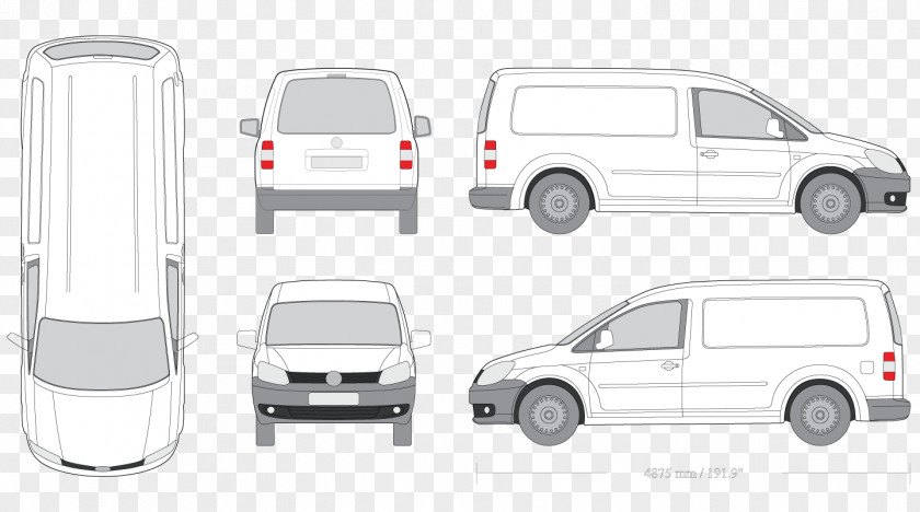 Volkswagen Car Caddy Minivan PNG