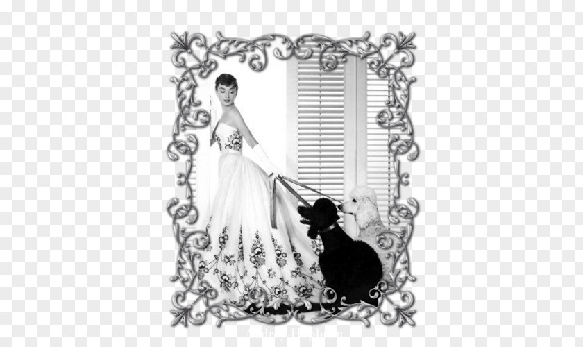 Actor Black Givenchy Dress Of Audrey Hepburn And White PNG
