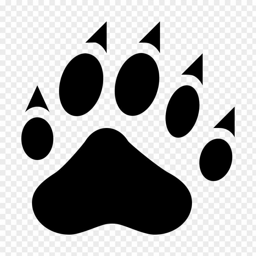 Footprints Wildcat Paw Stencil Clip Art PNG