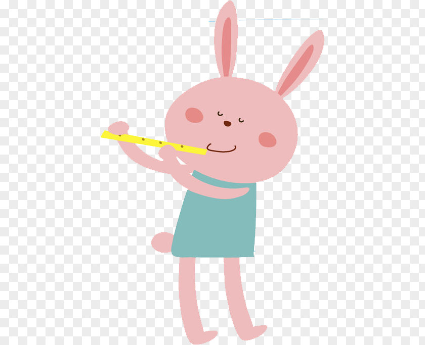 Pink Rabbit Easter Bunny Illustration PNG