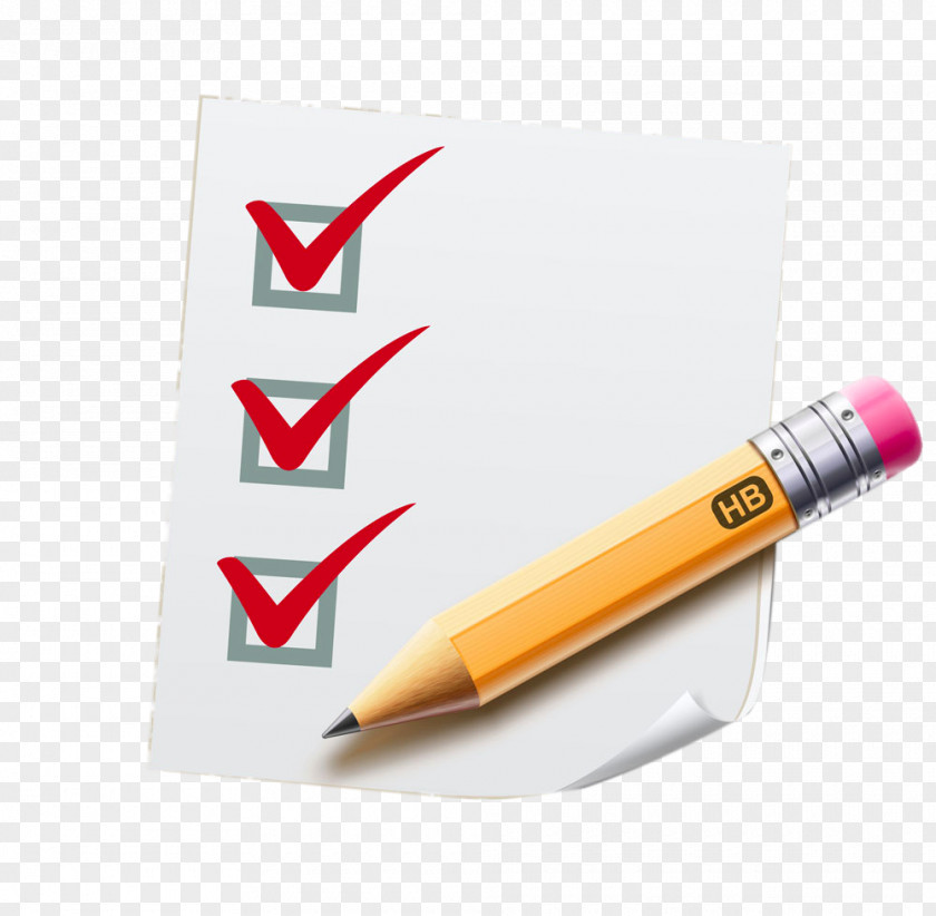 Scratch Paper And Pencils Checklist Royalty-free Clip Art PNG