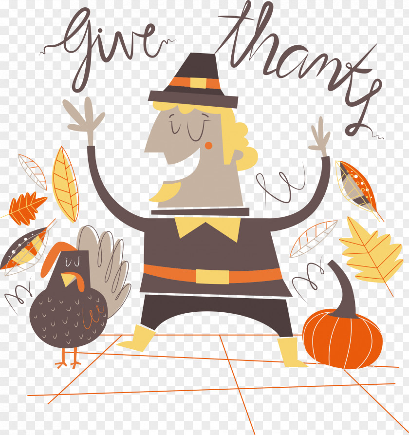 Thanksgiving Turkey With Cartoon Characters Dinner Meat PNG