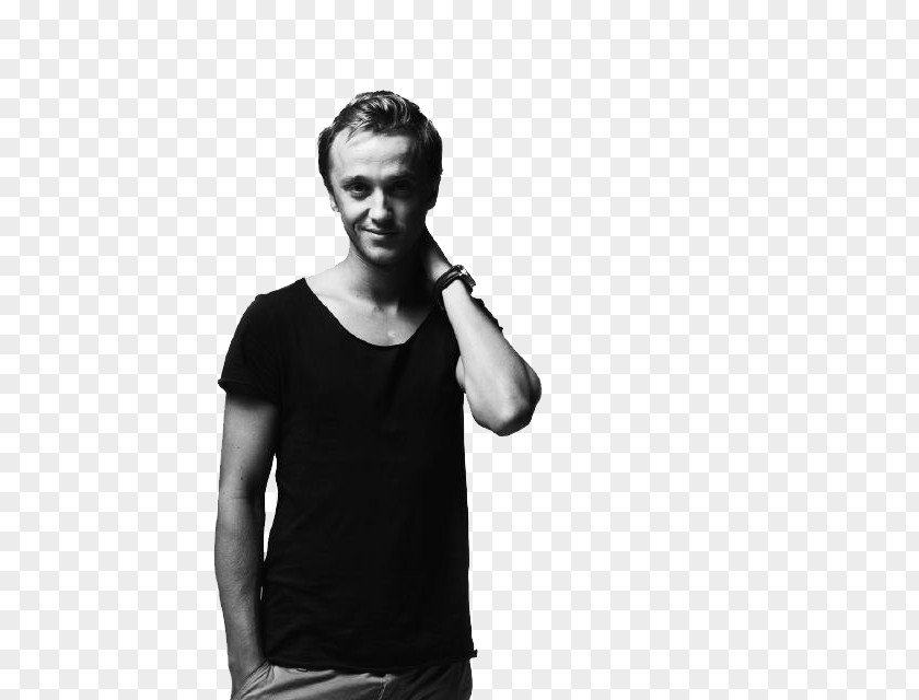 Tom Felton Draco Malfoy Harry Potter And The Philosopher's Stone Deathly Hallows Black White PNG