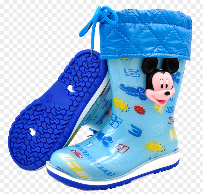 Blue Cartoon Rain Boots Designer PNG
